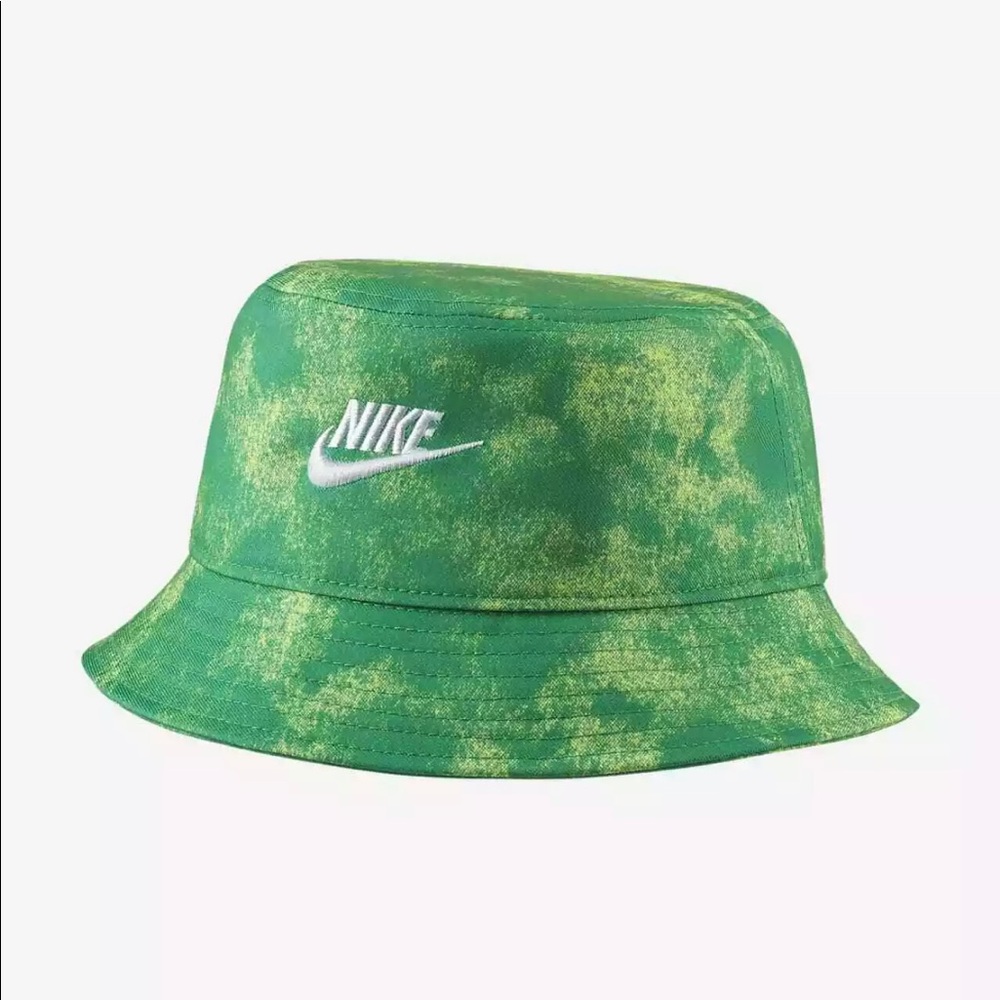 Nike Futura Tie Dye Bucket Hat Green Yellow DC3966-446 Unisex NWT Size L…